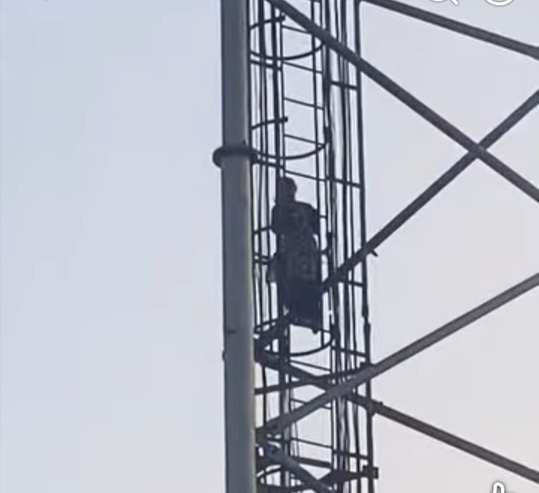 Young woman climbs tower, insisting on marrying her lover.