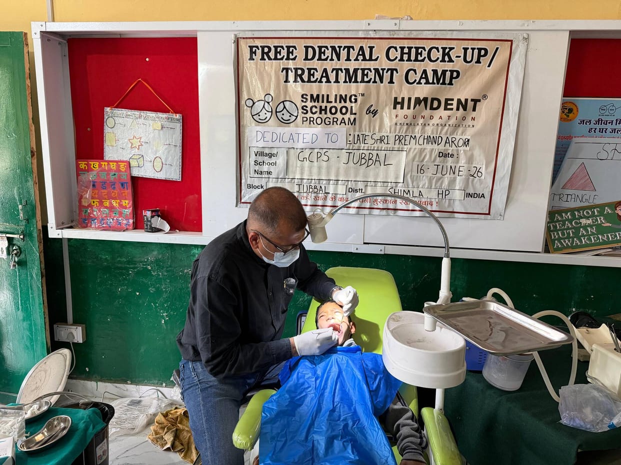 Dental camp at Jubbal school; 15 children receive dental treatmen