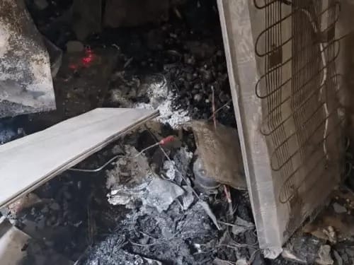 Woman accuses neighbor of setting her house on fire.