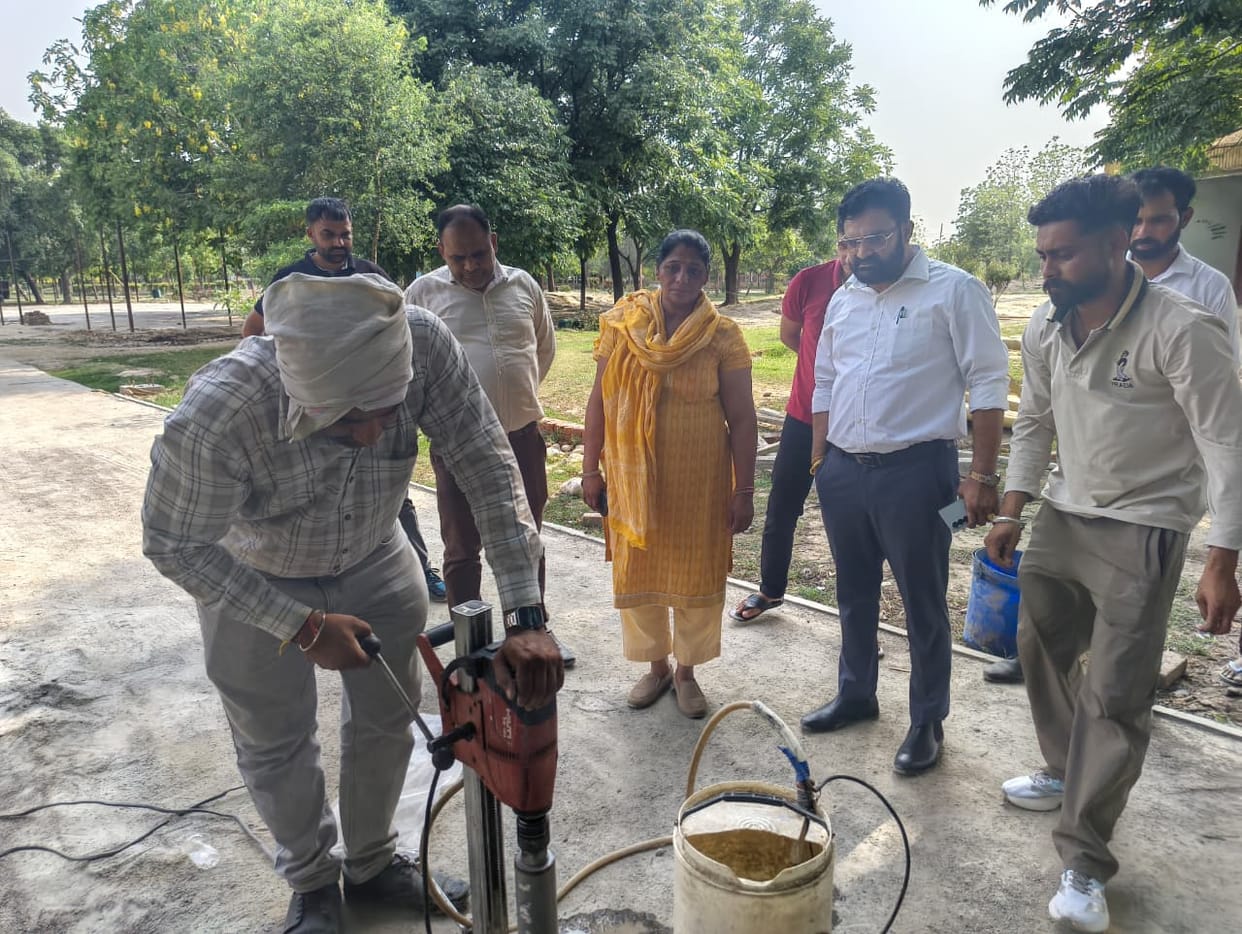 Samples of construction material were collected from Drain-1, Sectors 13-17, and Tau Devi Lal Park.