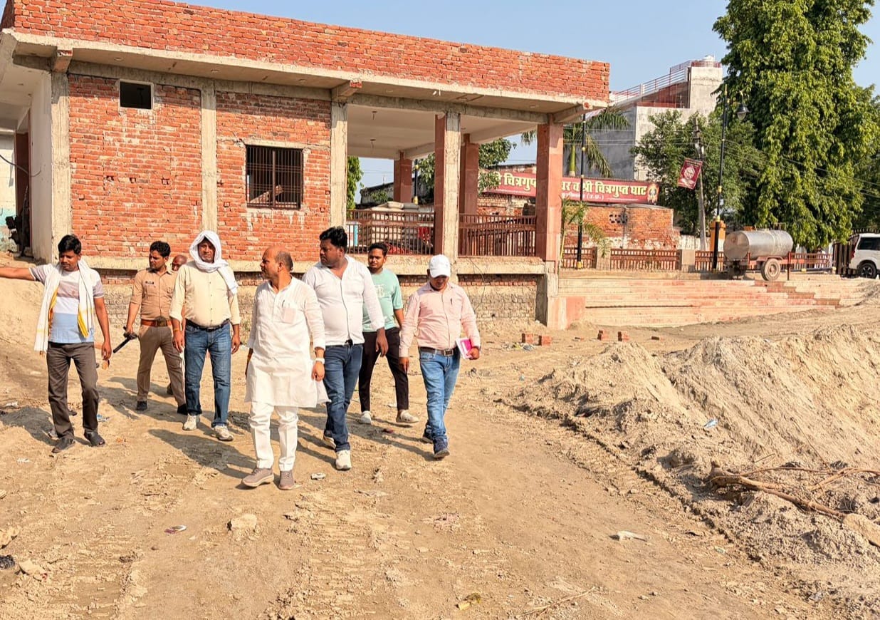 Beautification of Chhath Ghats inspected.