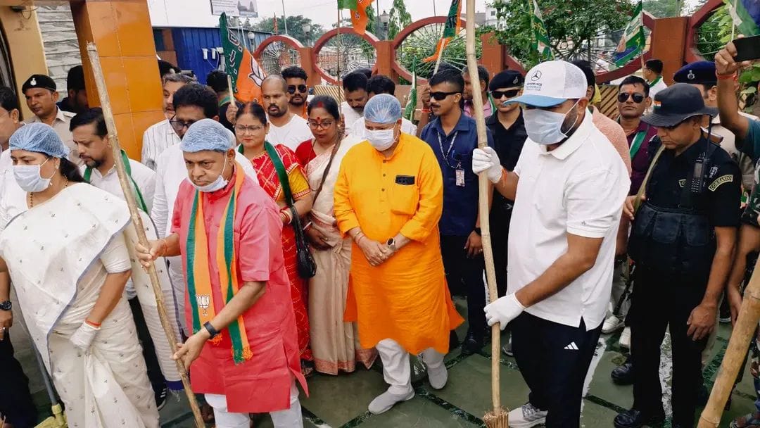 Pragati Path Yatra in Purnia Union Minister Lalan Singh Launches Cleanliness Drive