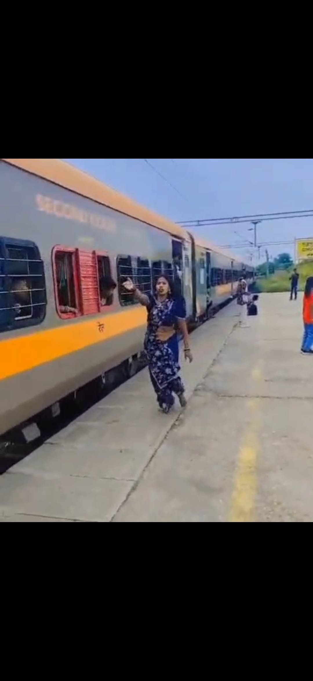 Woman arrested for making a reel near a moving train.