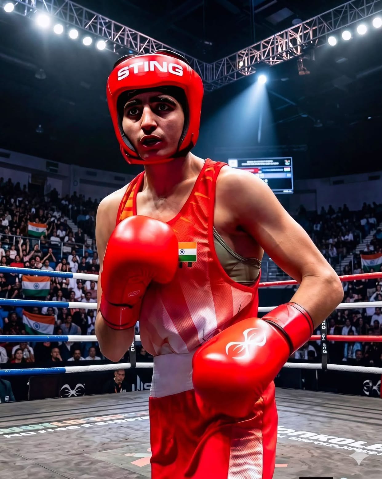 Meenakshi Hooda reaches semi-finals after defeating two-time world champion; medal assured.