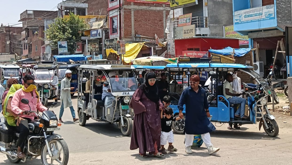E-rickshaws slow down the city's pace; people grapple with traffic jams daily.