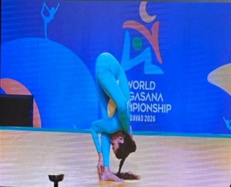 Secured 6 gold medals in three years; Archana triumphs at the first World Yogasana Championship.