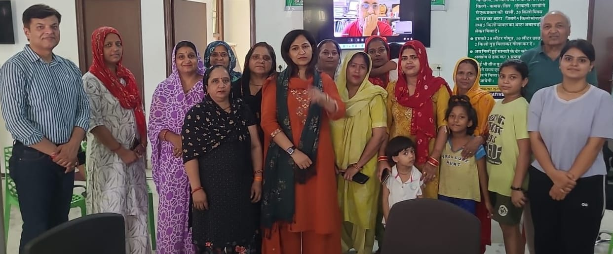 Women of self-help groups were made aware about self-employment.
