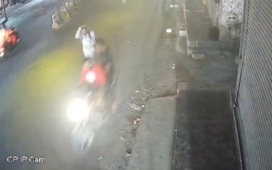 Bike-riding snatchers snatched a youth's mobile phone.