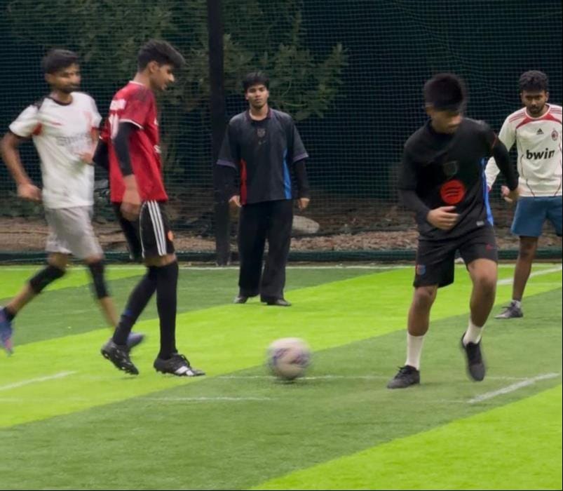 Team A won the football match 1-0 at Continental Ground.