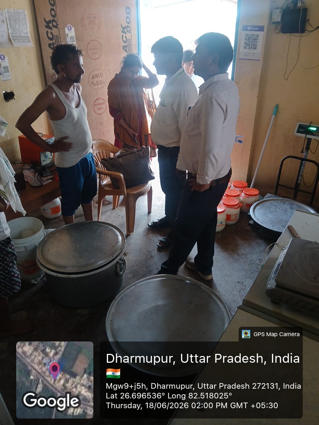 Samples of paneer, khoya, milk, and curd collected from four shops.