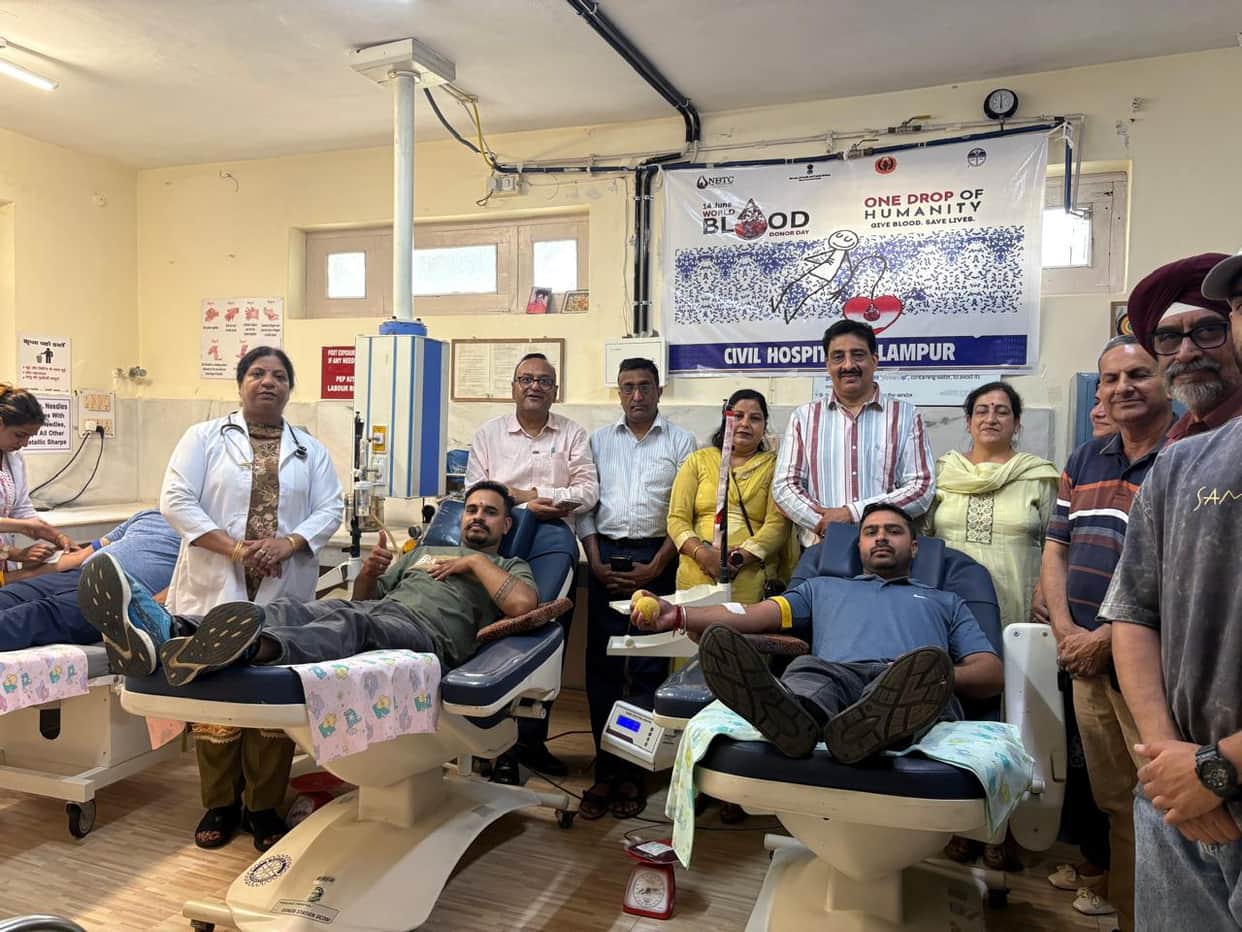 25 people donated blood at Palampur Hospital.