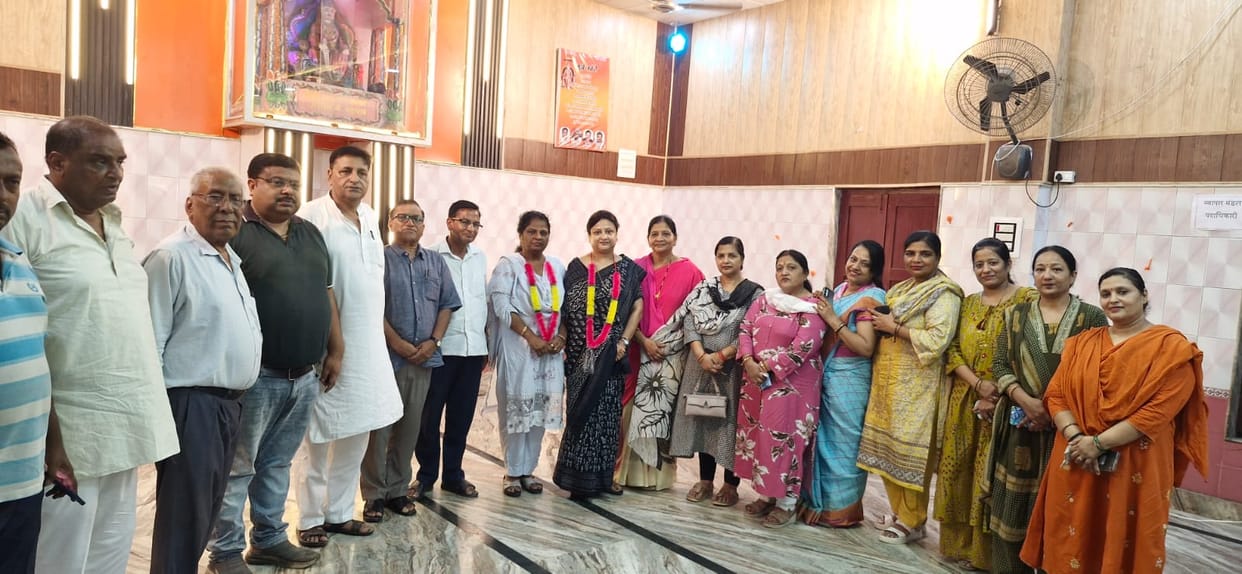 Jyoti becomes President of the Agrasen Samiti Women's Wing; Rita, General Secretary.