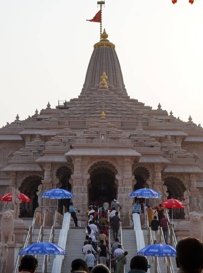 राम मंदिर परिसर का दृश्य।
