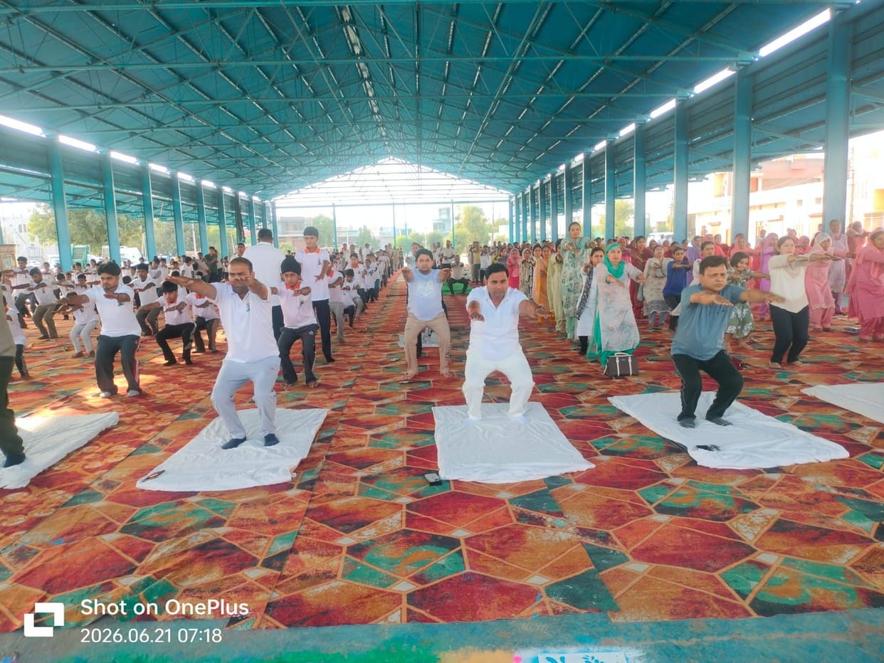 More than 800 devotees performed yoga in Pillukheda.