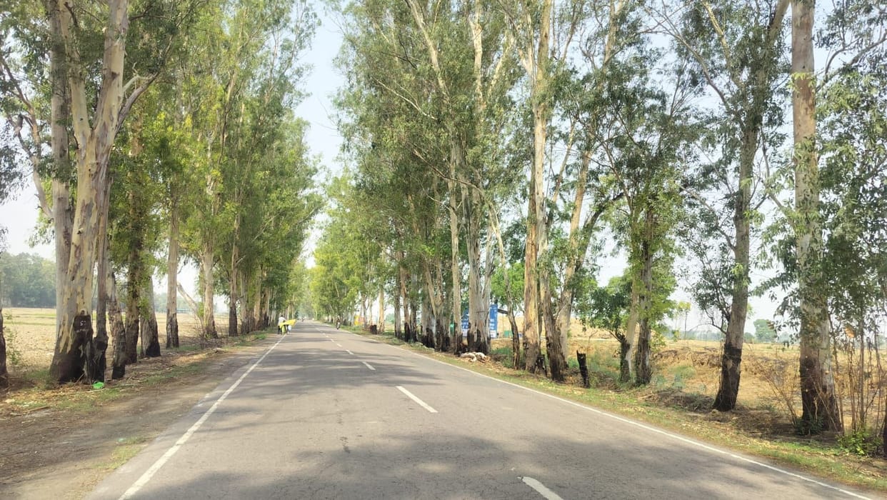 The incomplete road has become a problem, with the journey passing through dust and potholes.