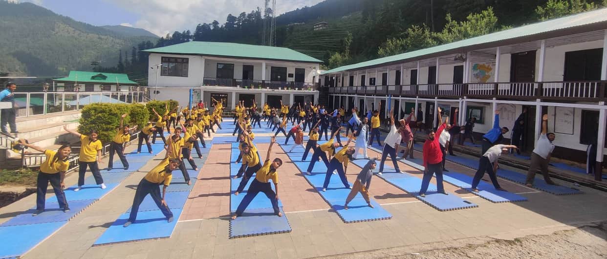 International Yoga Day at Government Senior Secondary School, Kothi