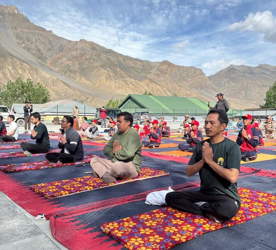 The AYUSH Department organized a sub-division level program on Yoga at Kaza, Spiti