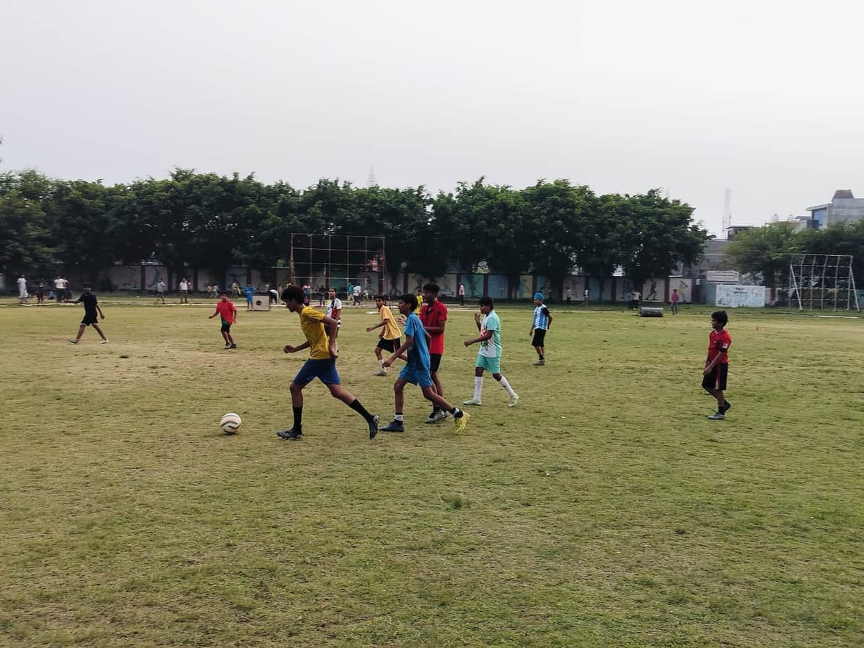 The stadium team defeated the Khelo India team 3-2.