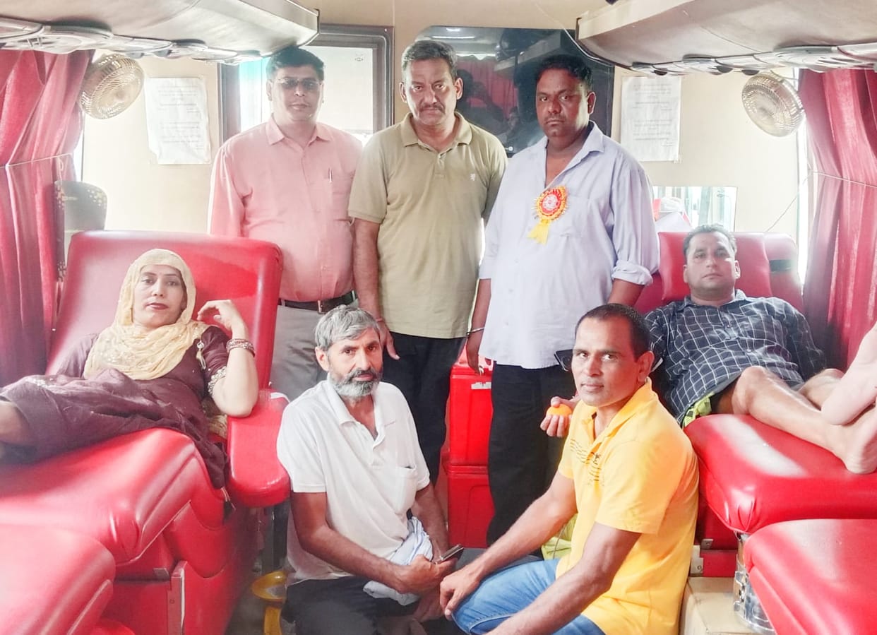 40 people donated blood at the camp.