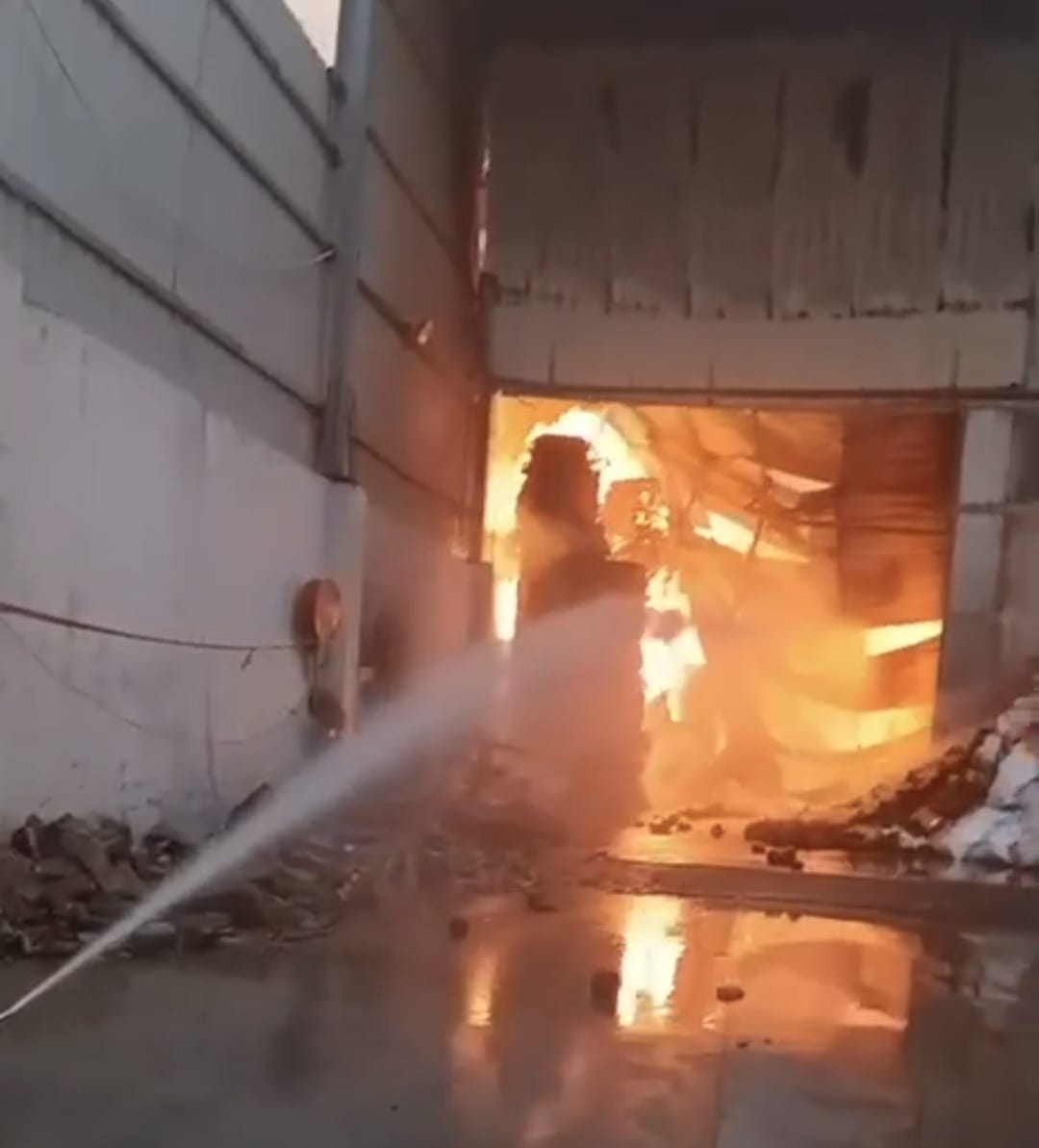 Massive fire breaks out at a cardboard factory in Kundli; brought under control after a 10-hour struggle.