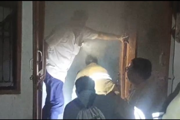 Fire breaks out in a warehouse near Subhash Chowk in Mawana.
