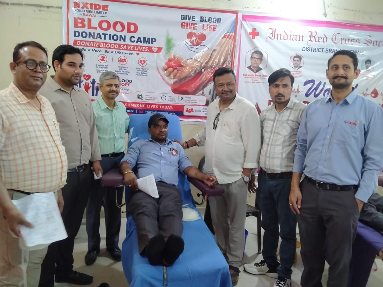 34 blood donors donated blood at the camp.