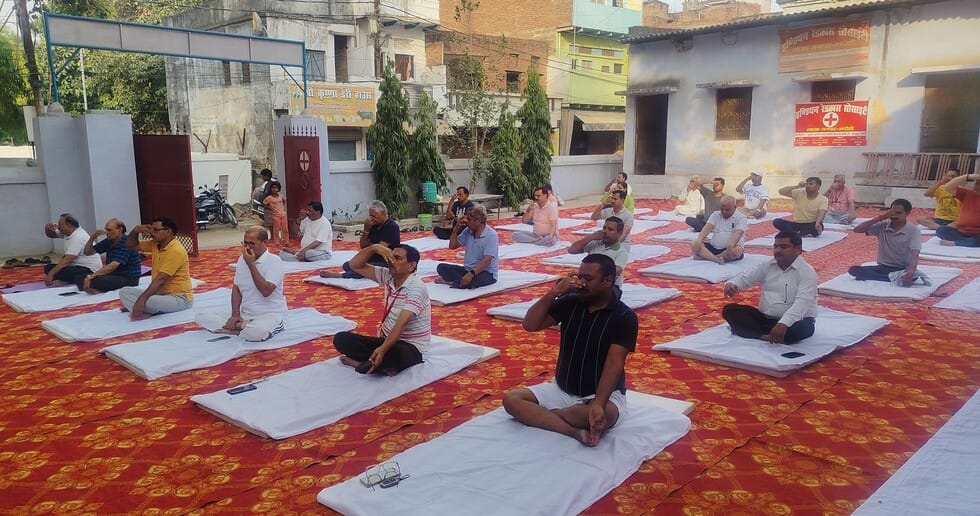 Practiced on the eve of International Yoga Day