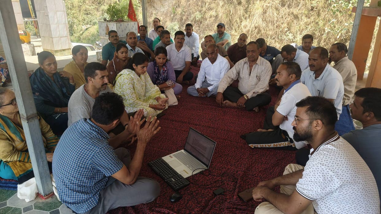 Villagers affected by the four-lane construction raised their concerns.