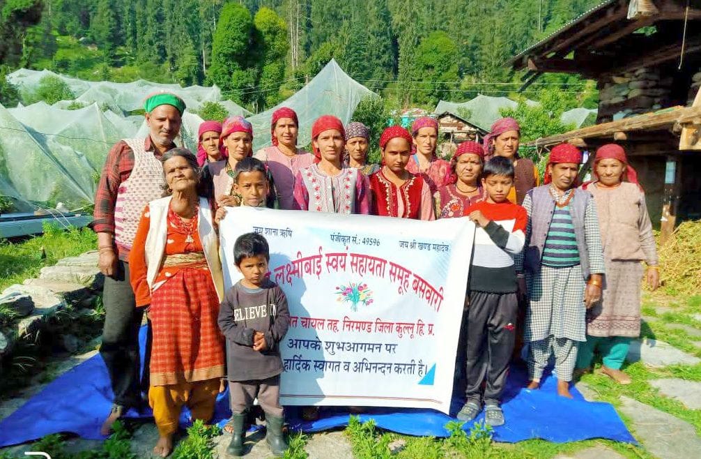 Women performed yoga in the remote Chayal area