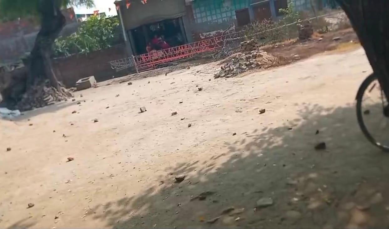 Six injured in stone-pelting following a dispute during the Muharram procession.