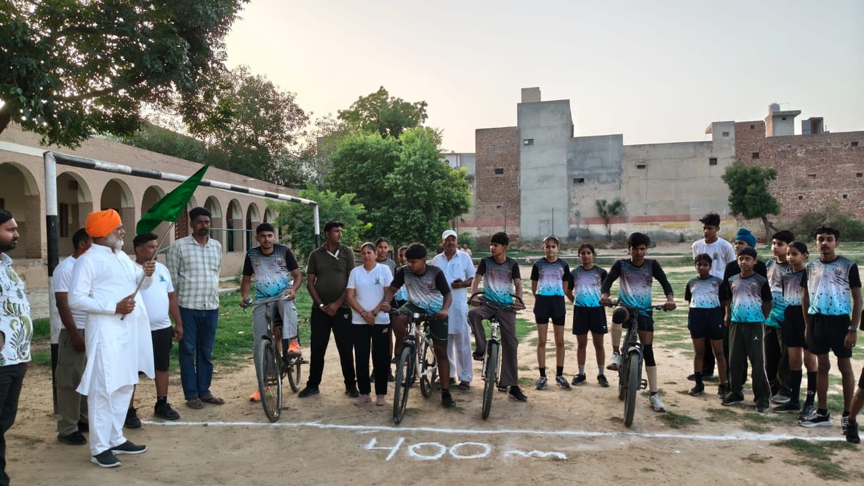 Sahil, Arman, and Jasmine triumphed in the bicycle race