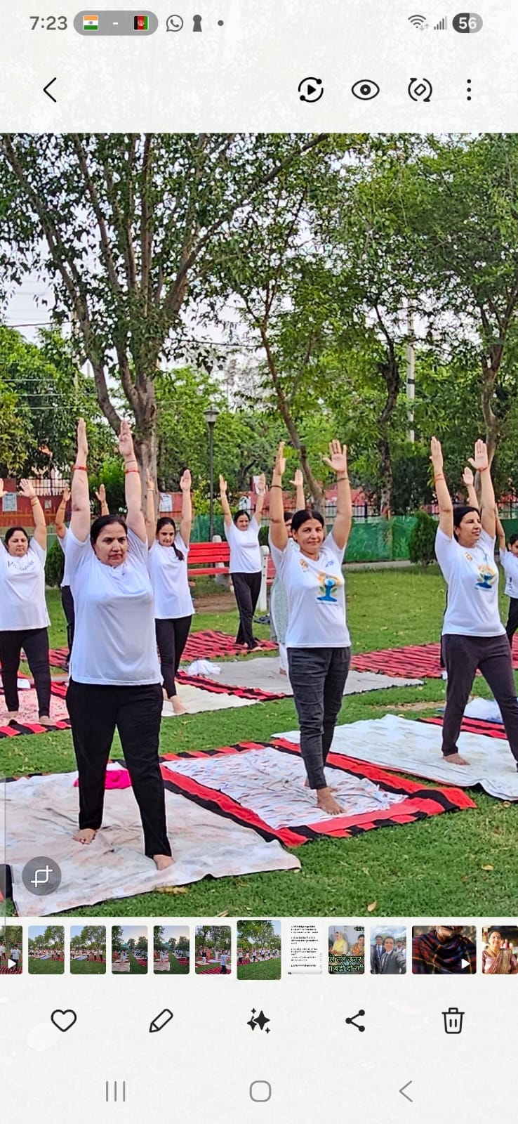 The target was 50 Surya Namaskars; the sisters won the competition by performing 120.