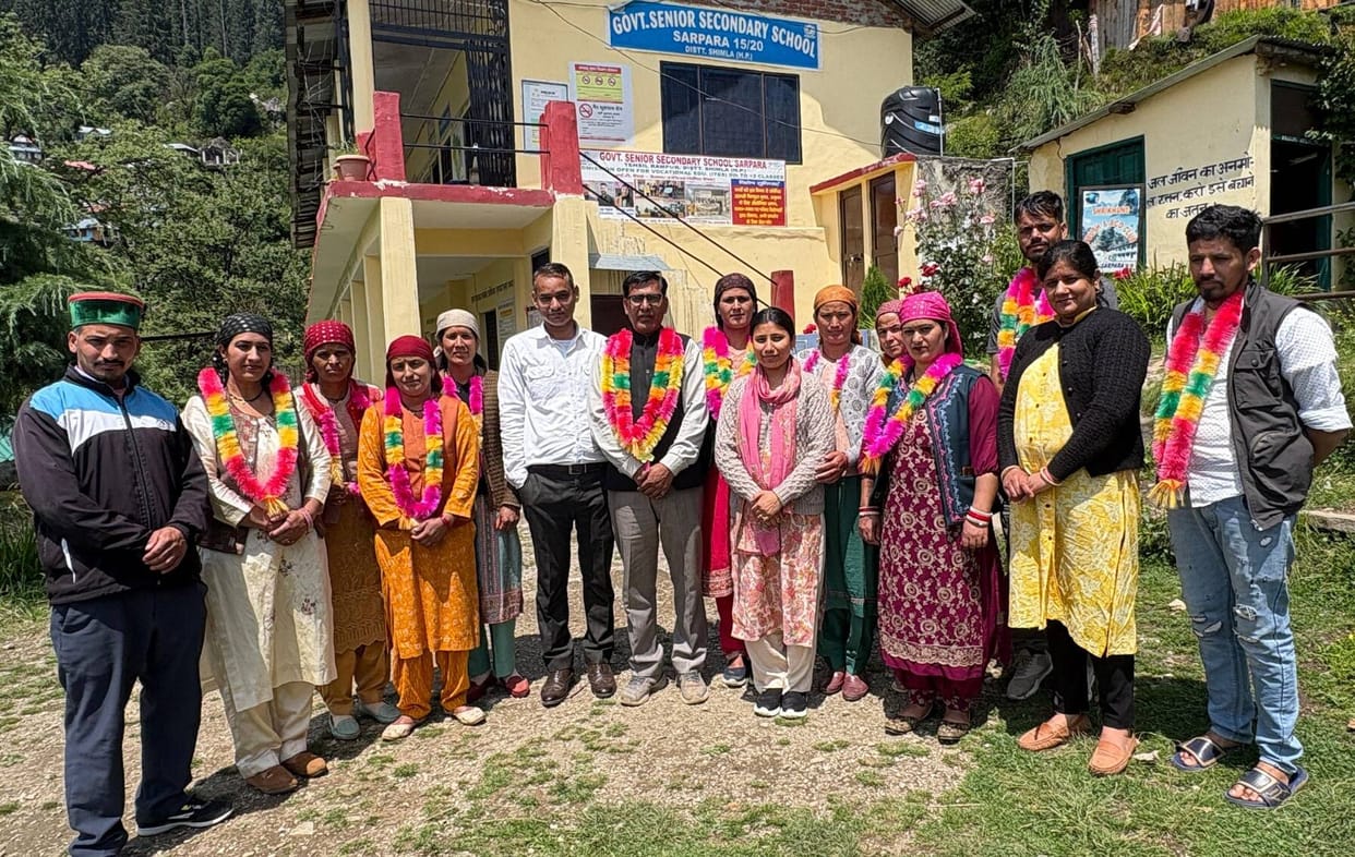 School Management Committee meeting at Government Senior Secondary School, Sarpara