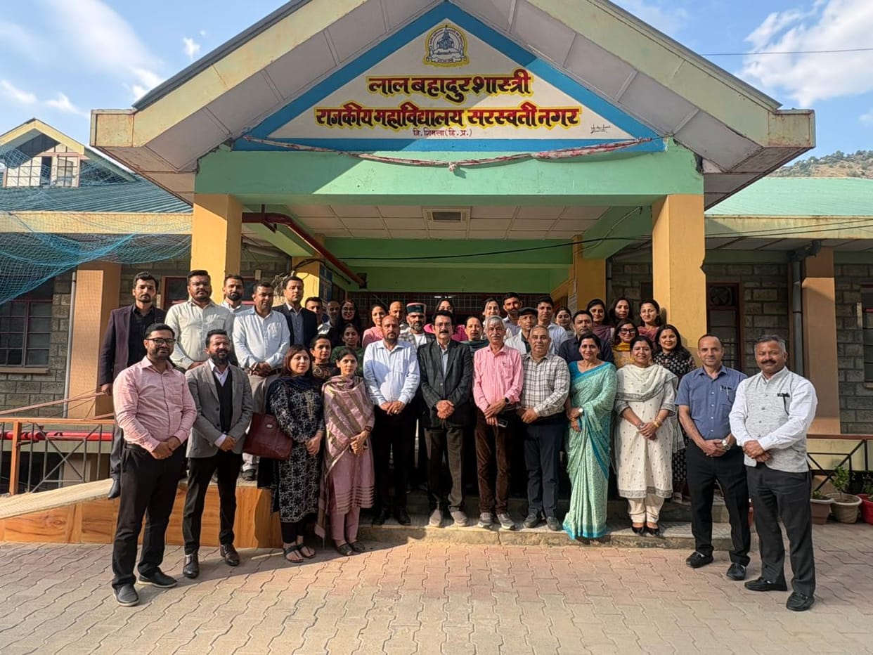 SAR inspection team arrives to assess the quality of Saraswatinagar College