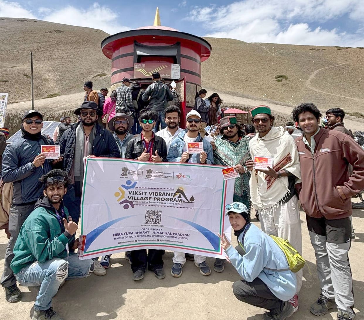 Youth kick-started activities with yoga under the Vibrant Village Programme