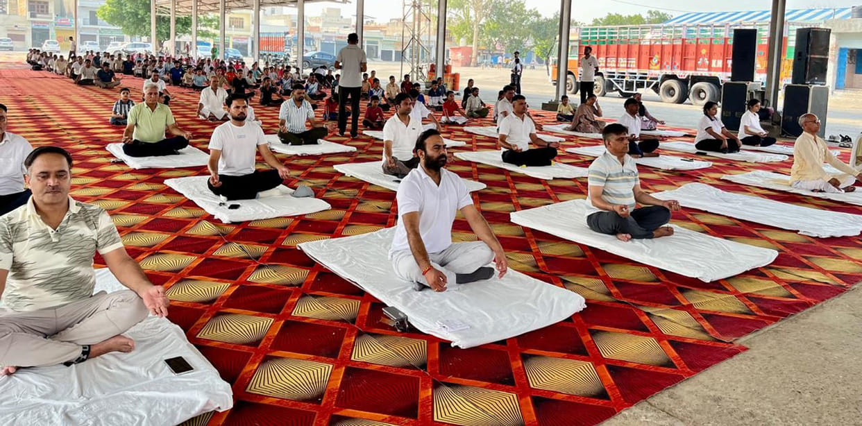 Block level pilot rehearsal conducted for Yoga Day