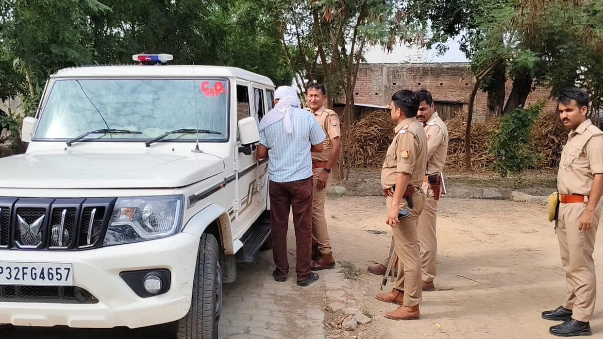 Dispute between two communities in Shekhuvapur village; bricks and stones thrown; tension prevails.