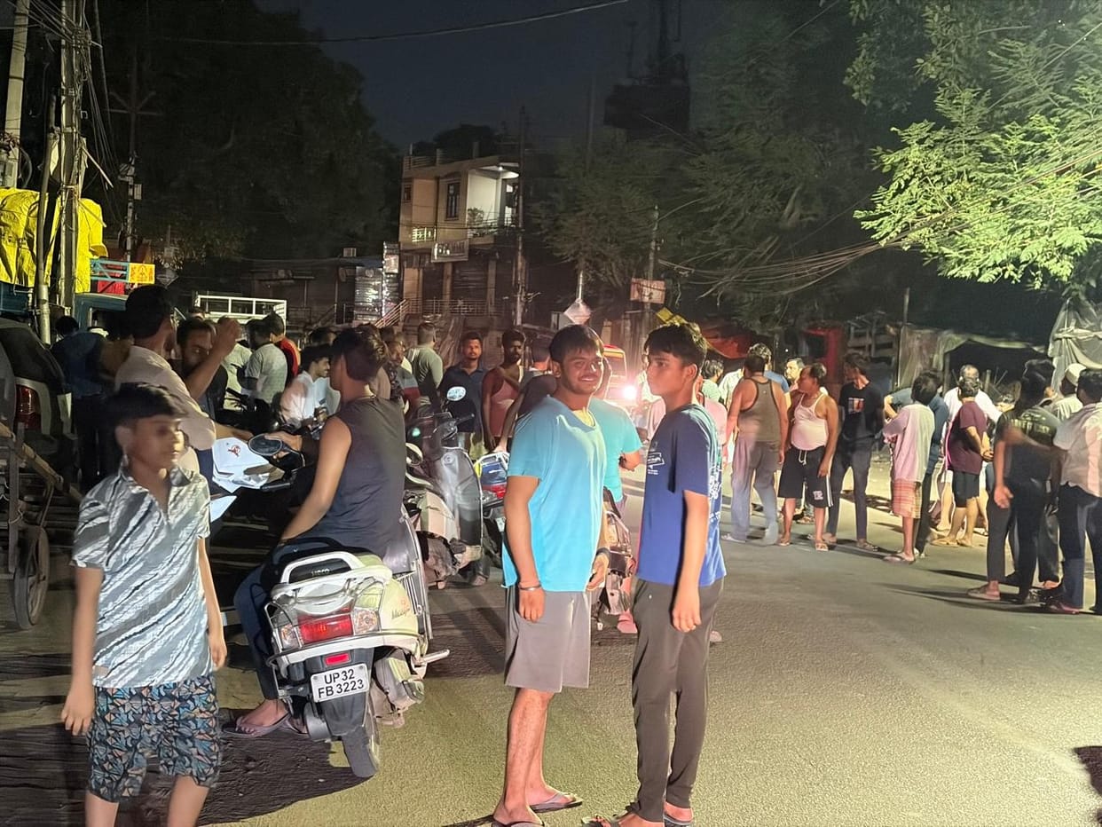 People plagued by night-time power cuts besieged the substation and staged a road blockade