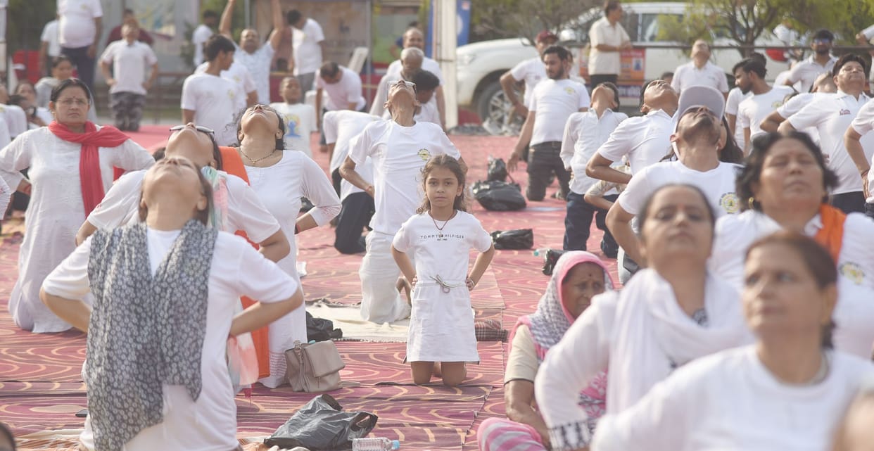 Yoga programs held across 70 assembly constituencies under the 'Ek Delhi-Ek Yoga' campaign.