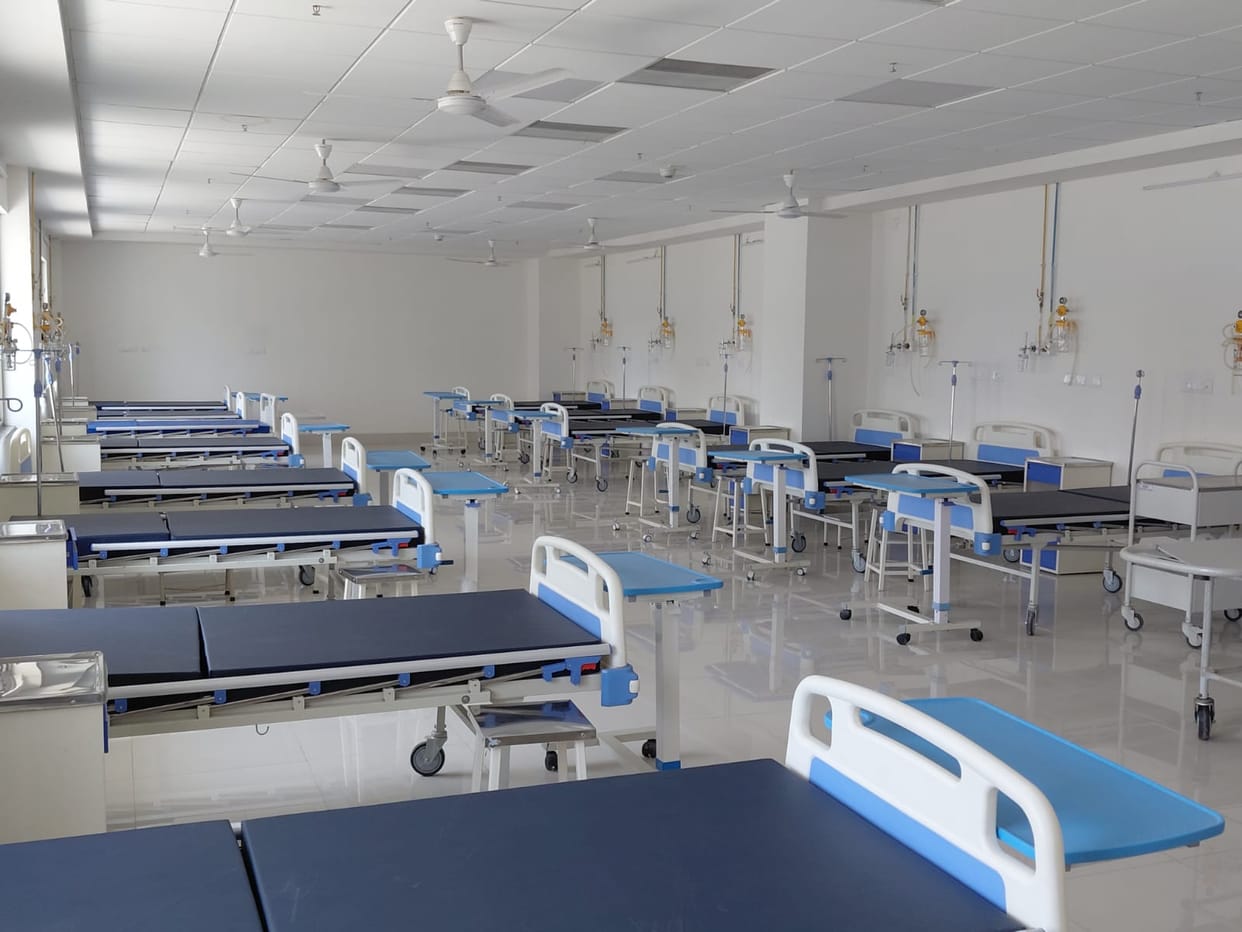 The new district hospital, equipped with a 38-bed ICU ward and CSSD, will become operational next month.