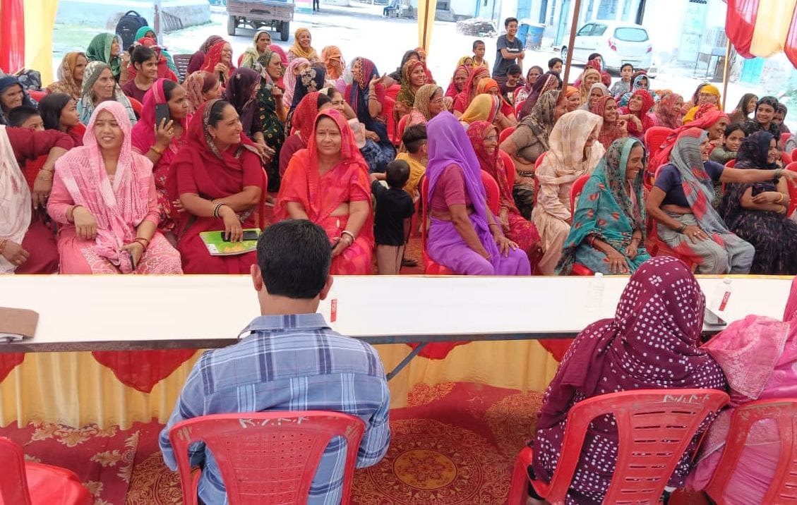 Awareness raised about a balanced diet in Khatiwas village.