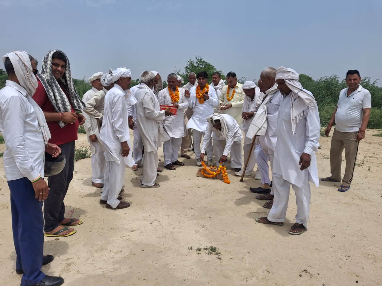 Construction of Brahmin Chaupal begins in village Mahara, 11 lakh will be spent