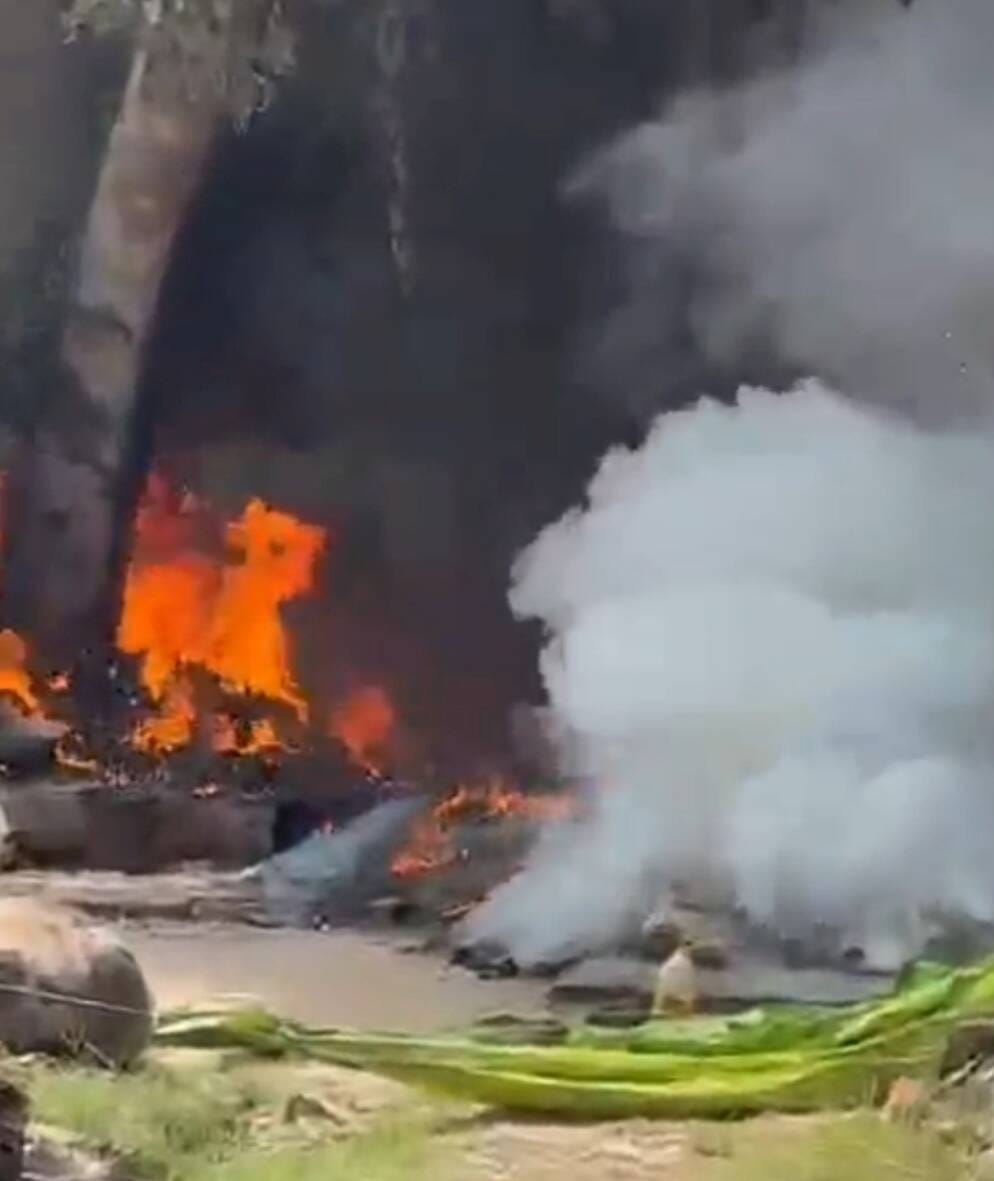 Fire breaks out at loban warehouse; cylinder explodes; losses worth lakhs.