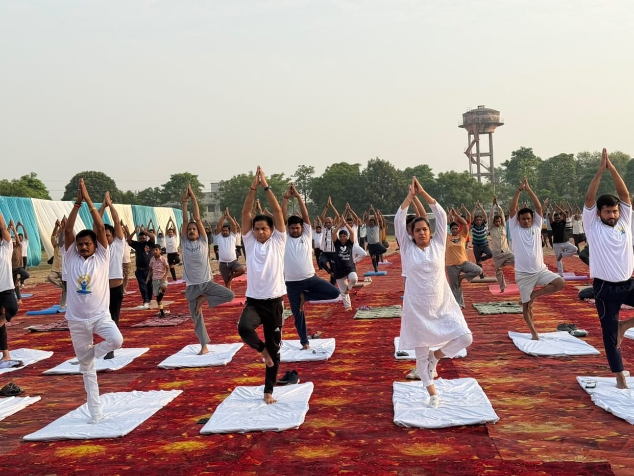 Yoga was performed from cities to villages on the 12th International Yoga Day.