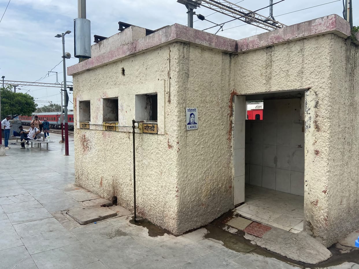 There is no system for cleaning the toilets at the Old Railway Station.