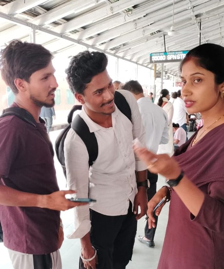 Fines were collected from passengers during checks at the railway station.