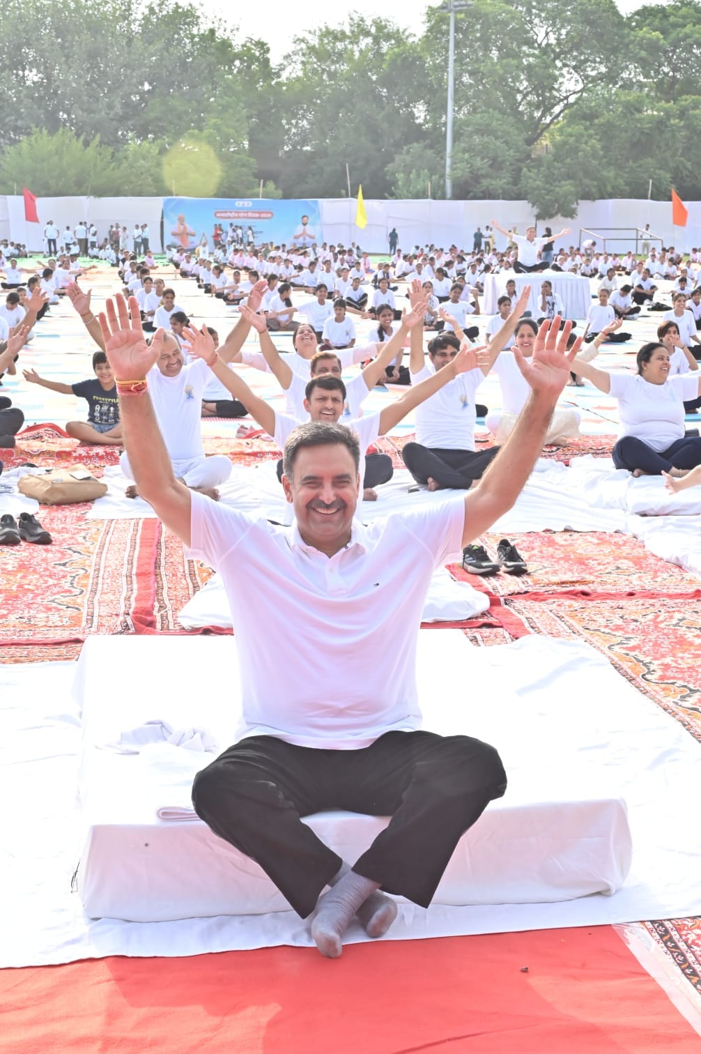 The message of good health through yoga practice