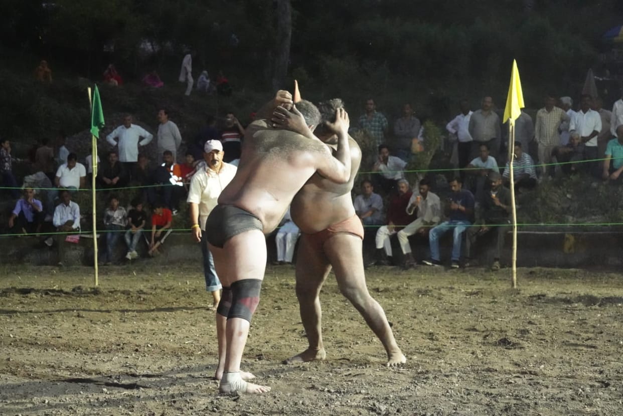 Pinti Pehalwan won the title at the Thera village wrestling tournament.