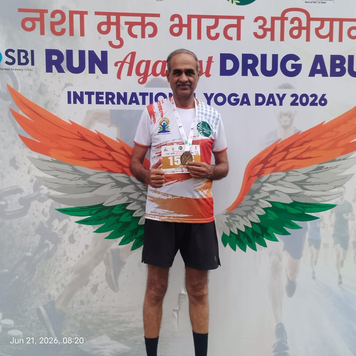 Shripal Yadav completed a 10-kilometer run and conveyed a message of awareness.