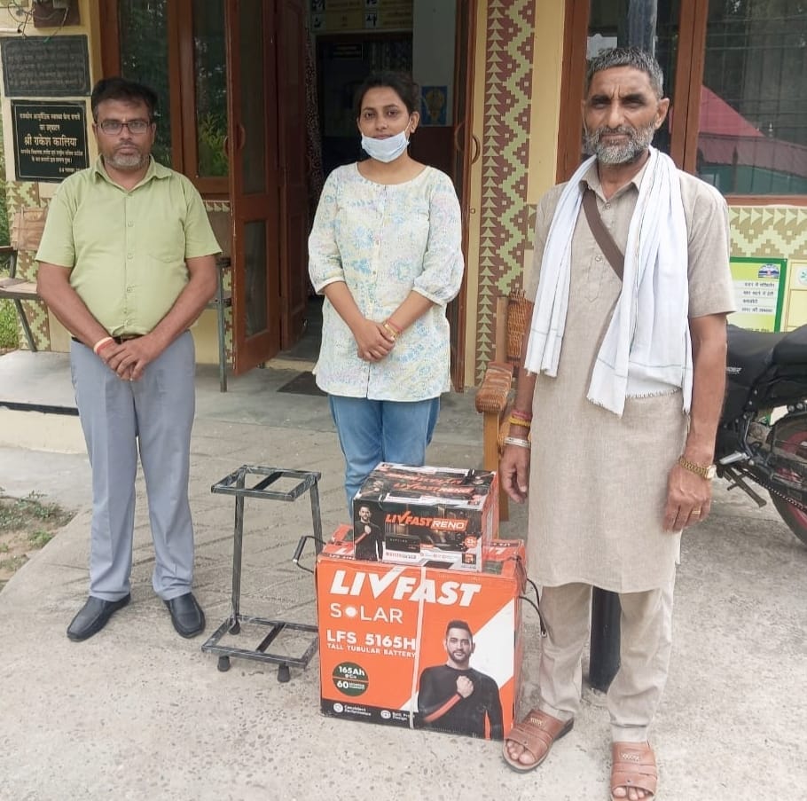 Battery inverter donated to Ayurvedic Arogya Mandir, Ghanari.
